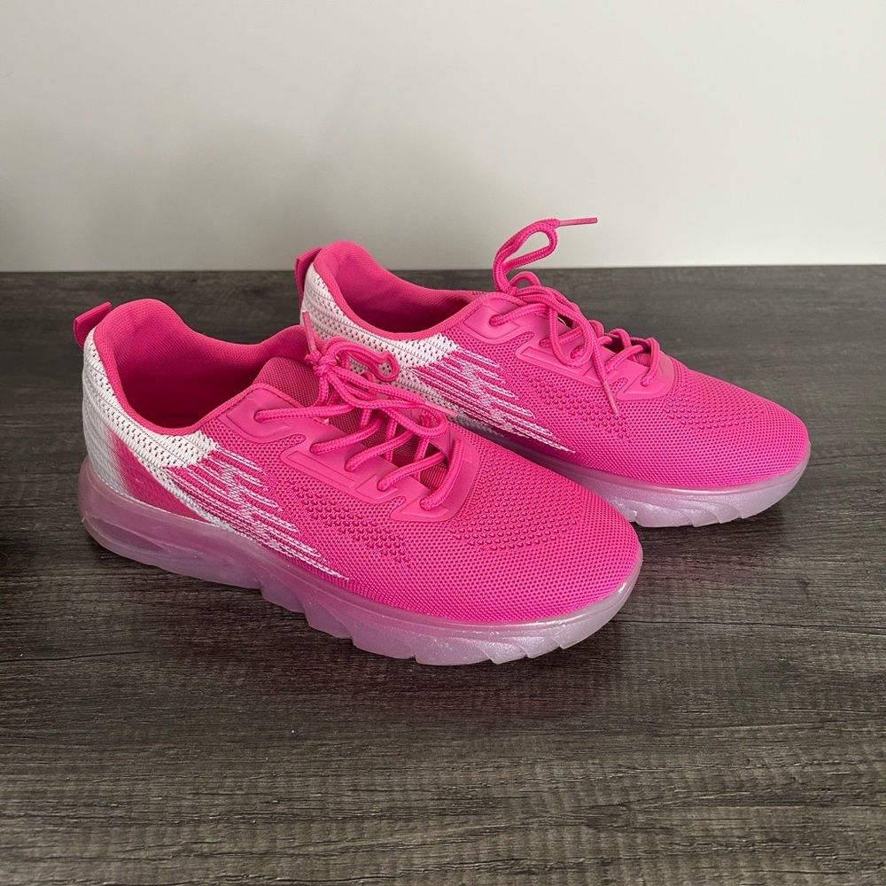 Hot Pink Women’s Athletic Sneakers with arch support